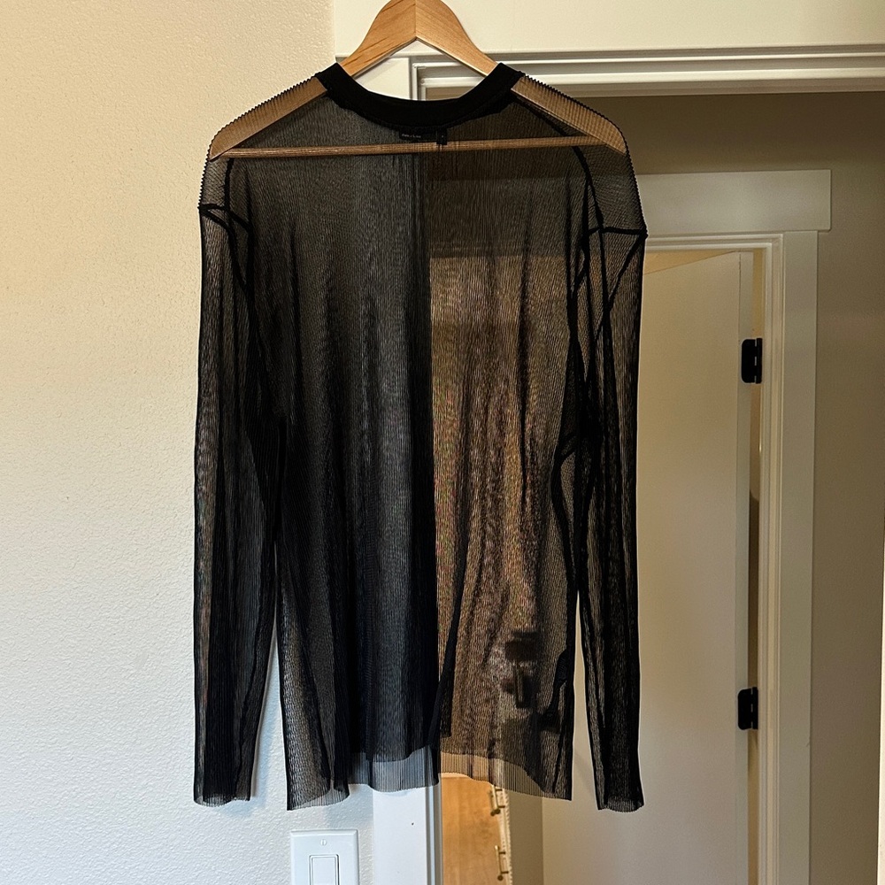 ASOS Men’s Sheer Black Long Sleeve Top